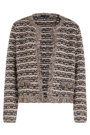 Betty Barclay Strickjacke Kurz 1/1 Arm 9972 Black/beige
