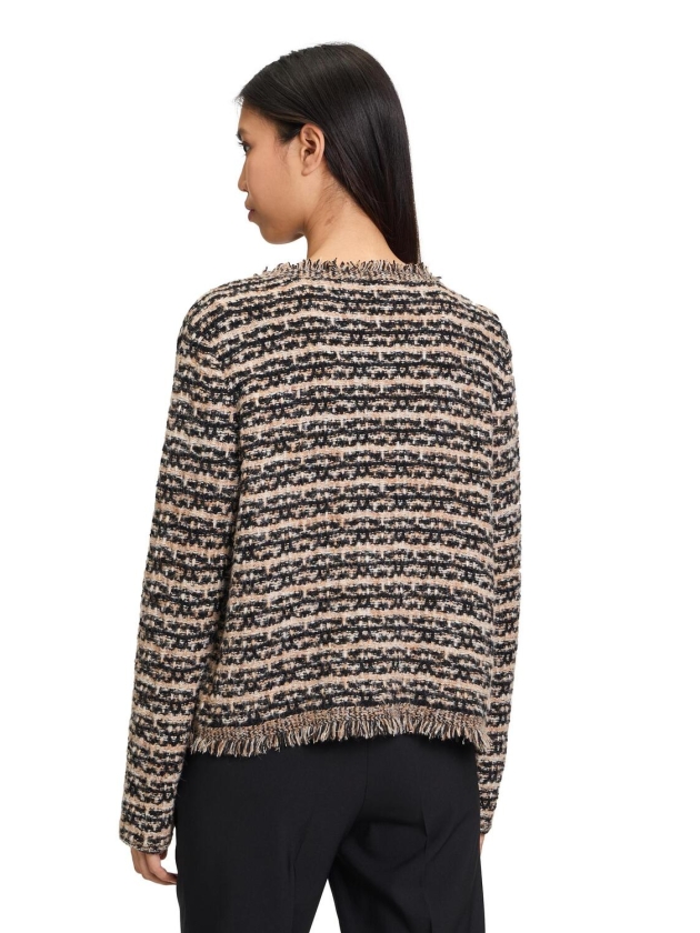Betty Barclay Strickjacke Kurz 1/1 Arm 9972 Black/beige
