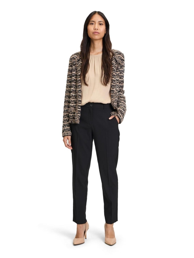 Betty Barclay Strickjacke Kurz 1/1 Arm 9972 Black/beige
