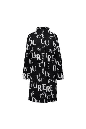 Geisha Padded coat with letters 999 Black