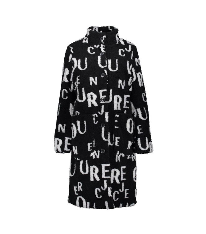 Geisha Padded coat with letters 999 Black