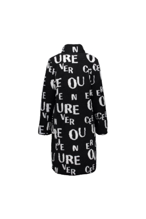 Geisha Padded coat with letters 999 Black