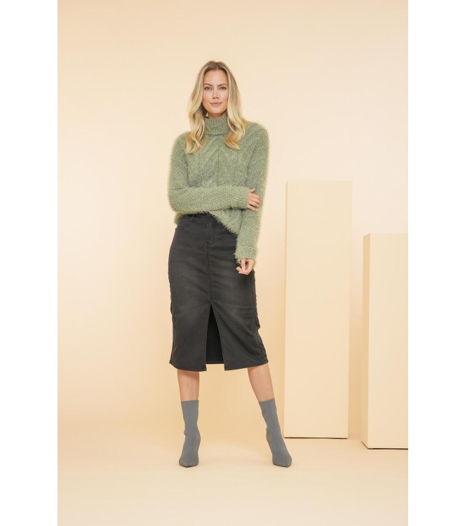 Geisha Jeans skirt 850 Black denim