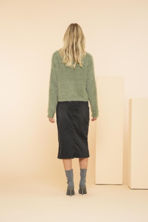 Geisha Jeans skirt 850 Black denim