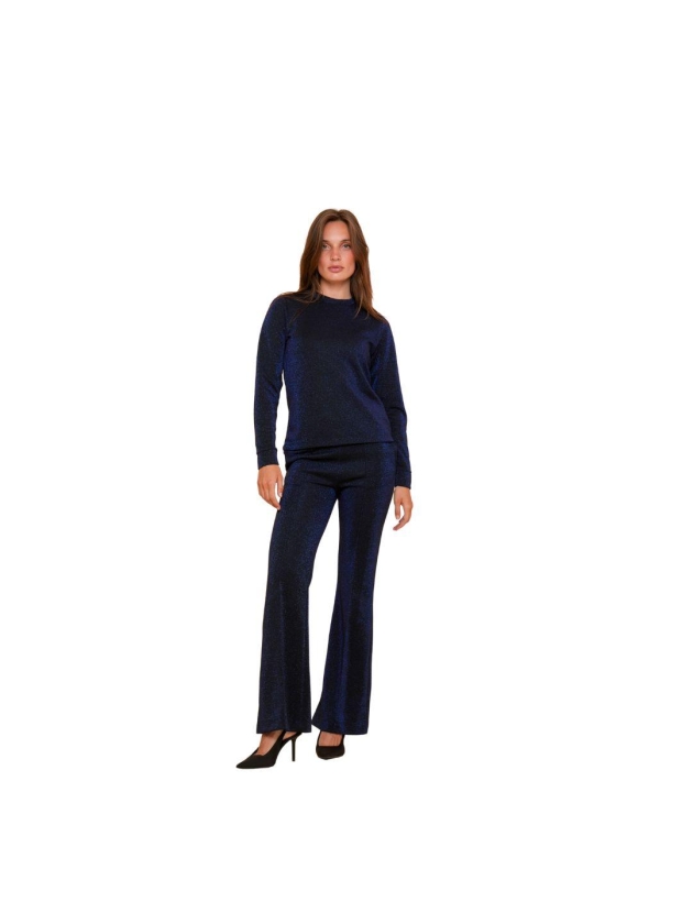 Geisha Pants lurex 999 Black/blu lurex