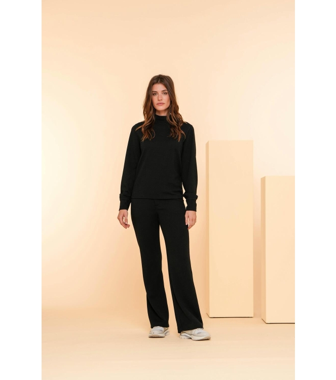 Geisha Pants solid jacquard 999 Black