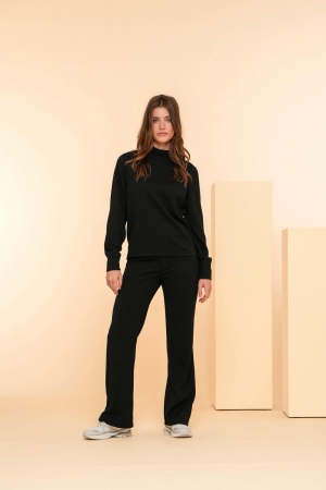 Geisha Sweat solid jacquard 999 Black