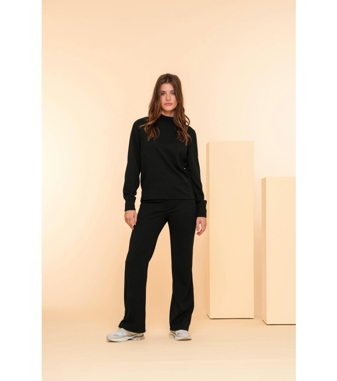 Geisha Sweat solid jacquard 999 Black
