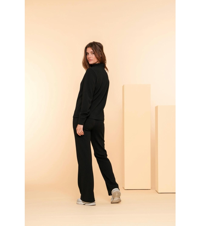 Geisha Sweat solid jacquard 999 Black
