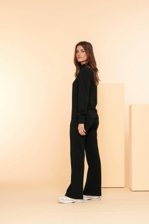 Geisha Sweat solid jacquard 999 Black