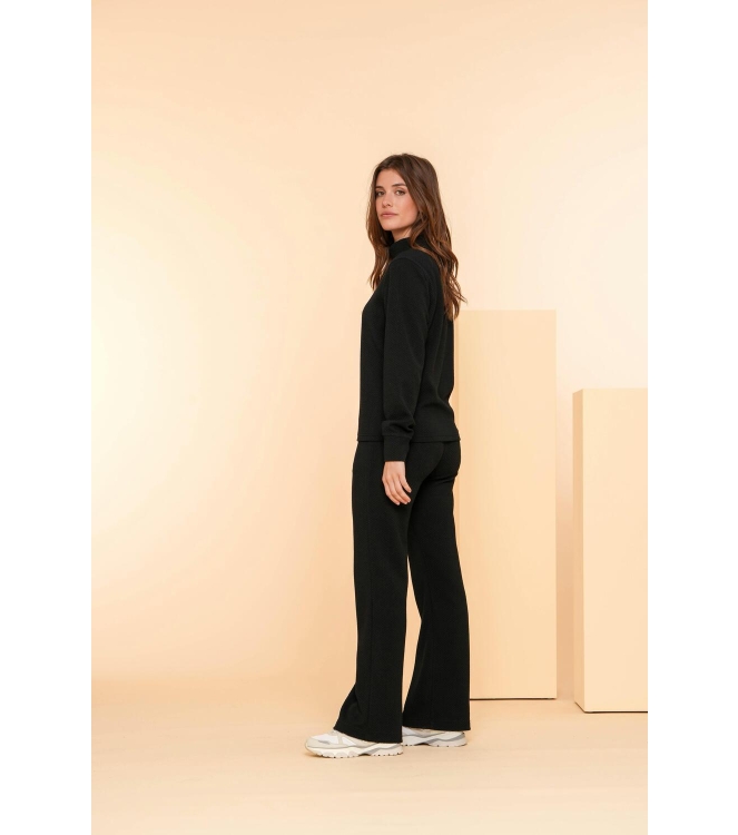 Geisha Sweat solid jacquard 999 Black