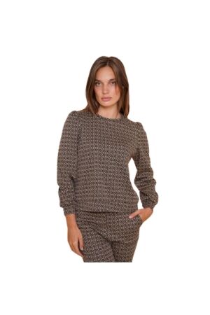 Geisha Top jacquard 2-tone 999 Black/sand