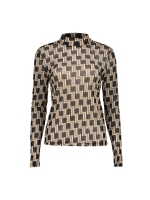Geisha Top mesh aop 999 Black/sand/offwhite