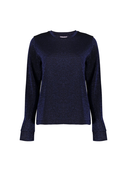 Geisha Top turtle with lurex 999 Black/blu lurex