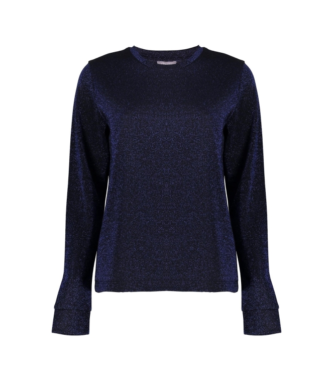 Geisha Top turtle with lurex 999 Black/blu lurex