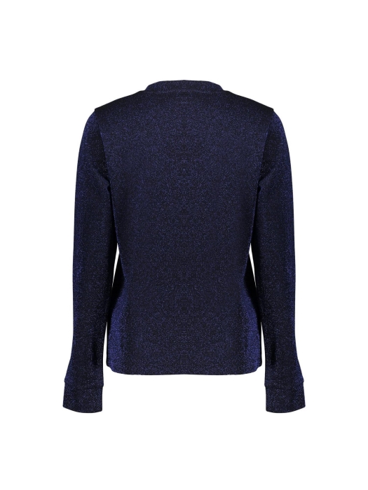 Geisha Top turtle with lurex 999 Black/blu lurex
