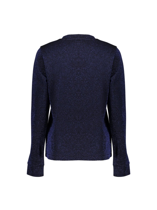 Geisha Top turtle with lurex 999 Black/blu lurex