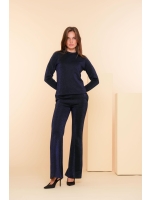 Geisha Top turtle with lurex 999 Black/blu lurex