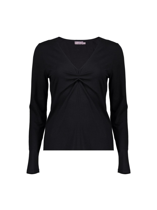 Geisha Top V-neck long sleeves 999 Black