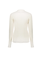 Geisha Top col fancy rib 10 Off white