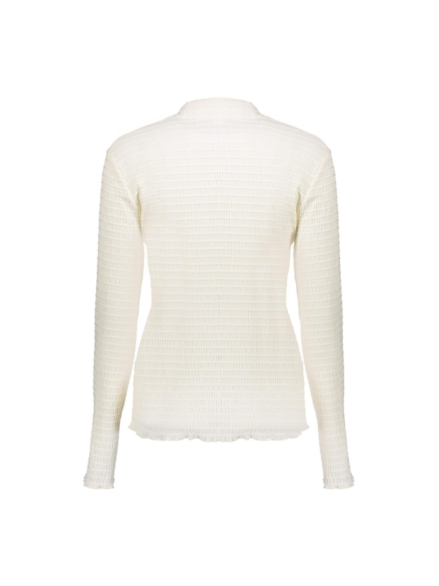 Geisha Top col fancy rib 10 Off white