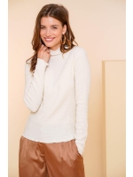 Geisha Top col fancy rib 10 Off white
