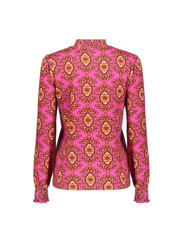 Geisha Top 445 Fuchsia/camel