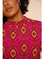 Geisha Top 445 Fuchsia/camel