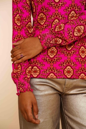 Geisha Top 445 Fuchsia/camel