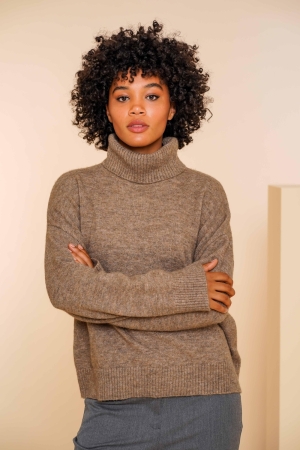 Geisha Pull rollneck 745 Taupe