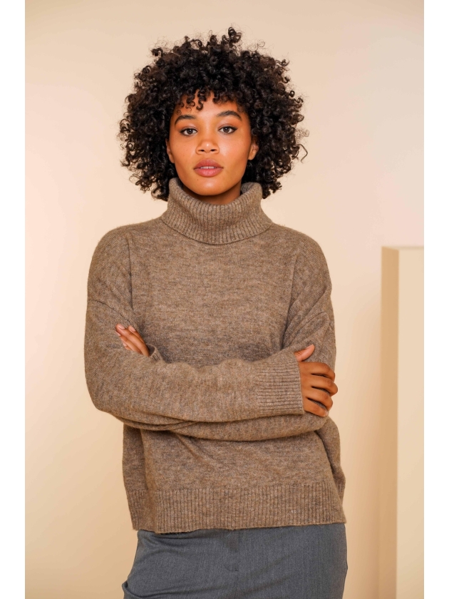 Geisha Pull rollneck 745 Taupe
