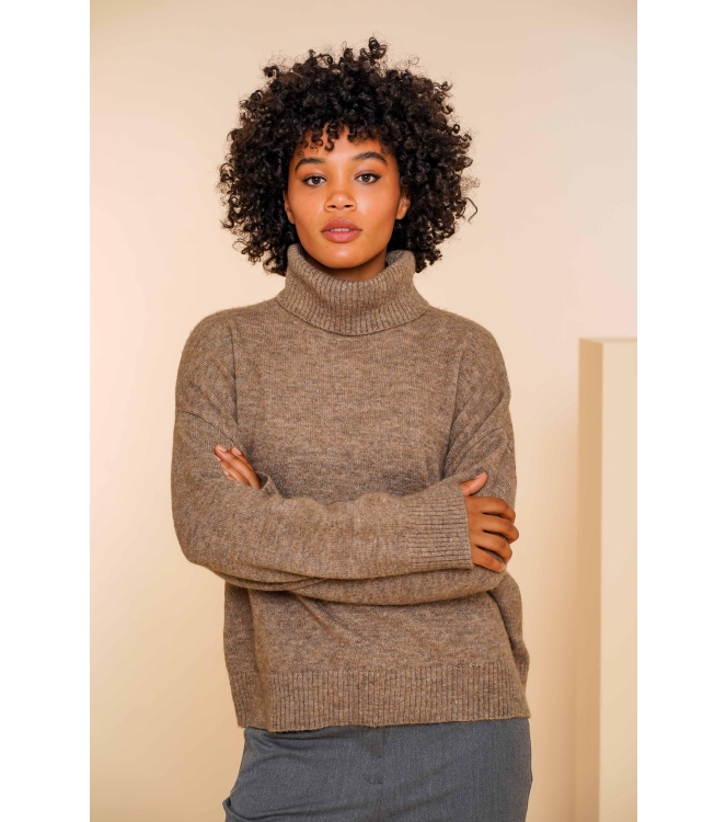 Geisha Pull rollneck 745 Taupe