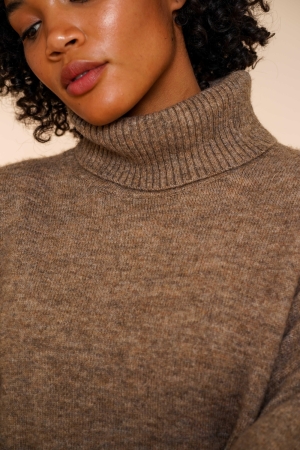 Geisha Pull rollneck 745 Taupe