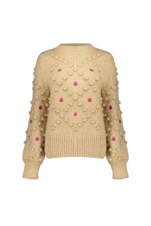 Geisha Pull  dot & flower 720 Sand/cyclaam