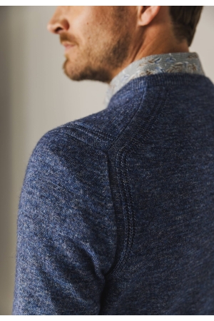State of Art Pullover V-Neck Plai Kobalt