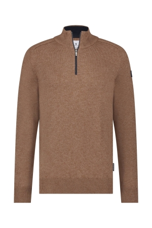 State of Art Pullover Sportzip Pl Cognac