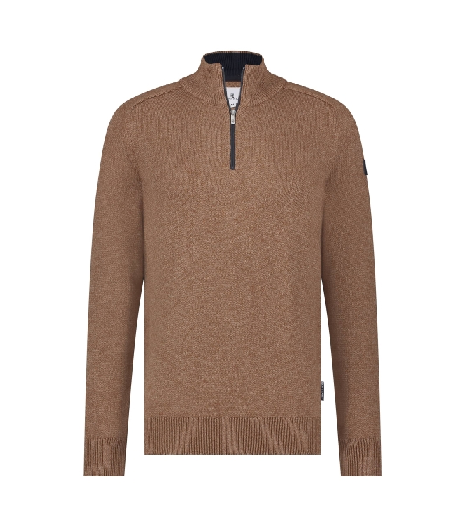 State of Art Pullover Sportzip Pl Cognac