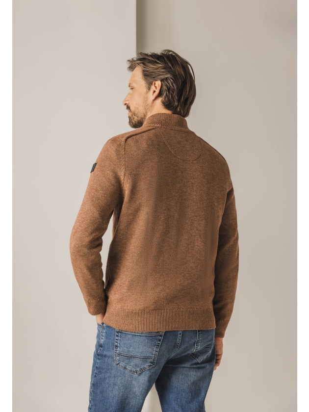 State of Art Pullover Sportzip Pl Cognac