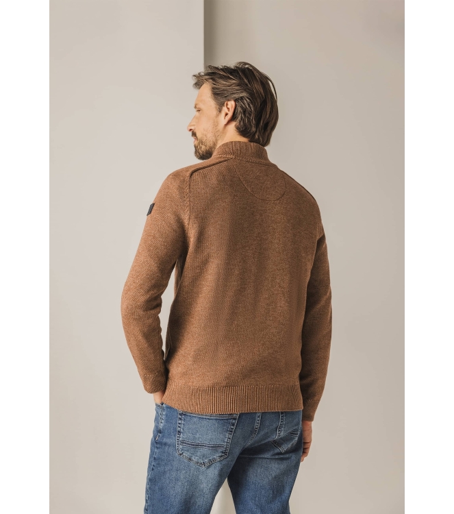 State of Art Pullover Sportzip Pl Cognac