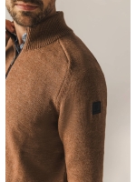 State of Art Pullover Sportzip Pl Cognac