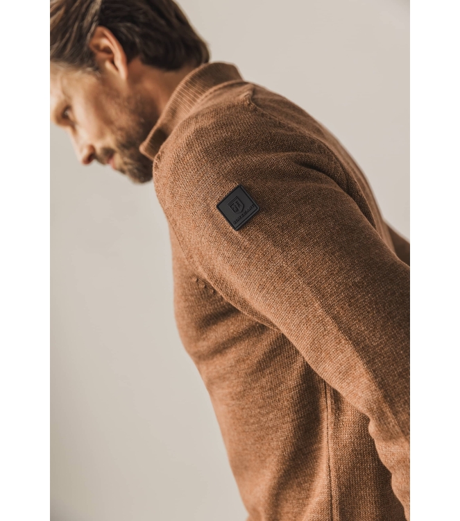 State of Art Pullover Sportzip Pl Cognac