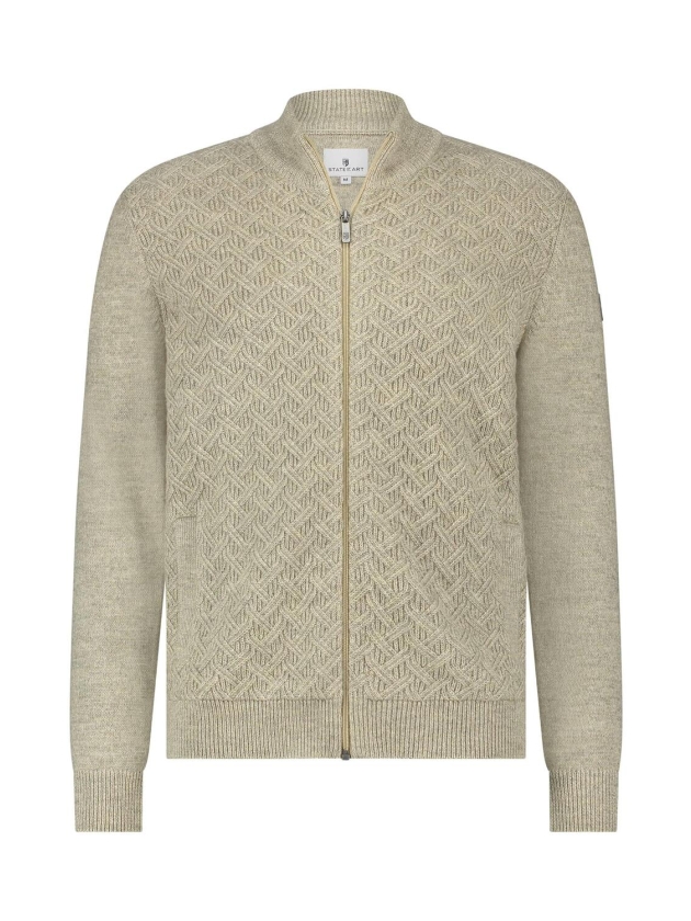 State of Art Cardigan Plain - Poc Beige