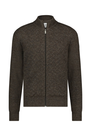 State of Art Cardigan Plain - Poc Donkerbruin