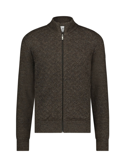 State of Art Cardigan Plain - Poc Donkerbruin