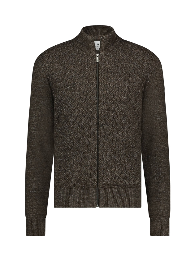 State of Art Cardigan Plain - Poc Donkerbruin