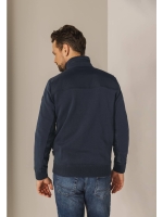 State of Art Sweat Cardigan Plain Donkerblauw