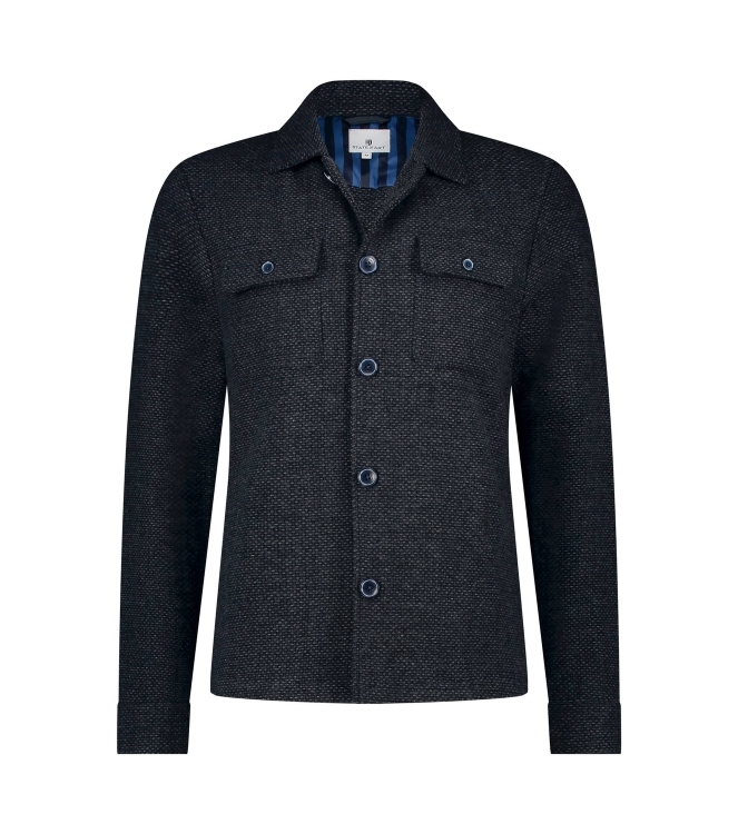 State of Art Jacket Plain Shirt/J Donkerblauw