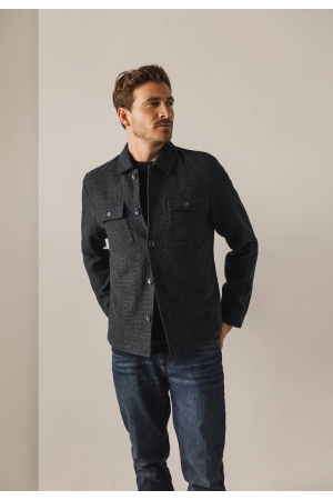 State of Art Jacket Plain Shirt/J Donkerblauw