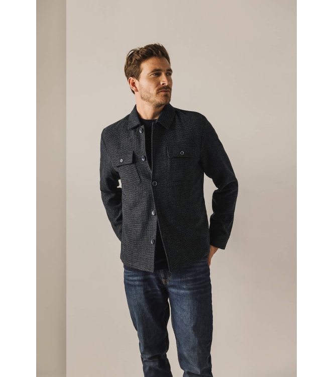 State of Art Jacket Plain Shirt/J Donkerblauw