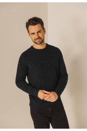 State of Art Pullover Crew-Neck P Donkerantraciet